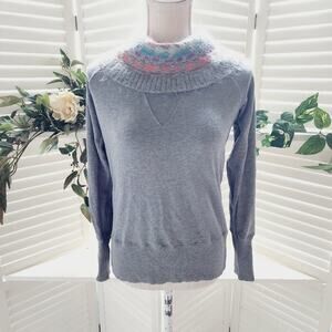 MISSONI TURTLENECK SWEATER/SWEATSHIRT GRAY SOFT S/M